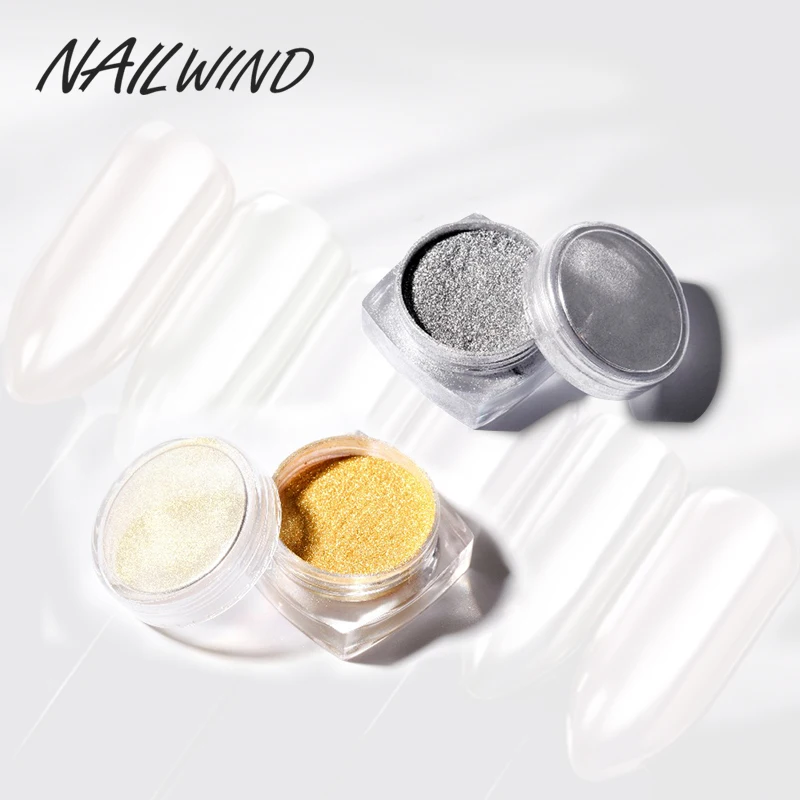 NAILWIND 1 шт. Золотой Серебряный ноготь блестящий волшебный зеркальный эффект