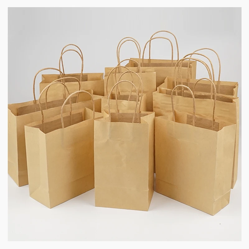 20pcs Shopping Take out bag kraft paper bag ,customized baking paper