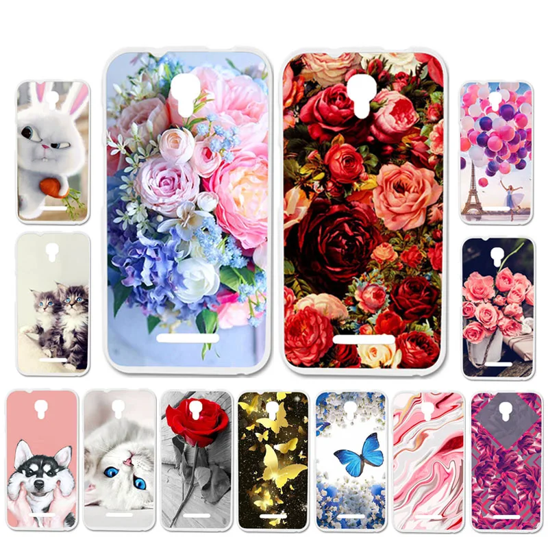 

Ojeleye DIY Patterned Silicon Case For Alcatel OneTouch Pixi First 4024 4.0 inch Case Soft TPU Anti-knock Cartoon Phone Cover