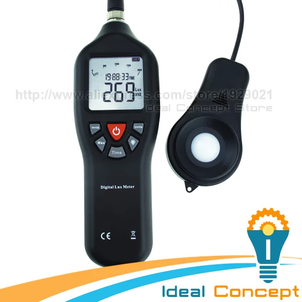 

0-200,000 Measurement Range Lux Light Meter Digital Instrument Lux Portable Auto Ranging Tool with Backlight