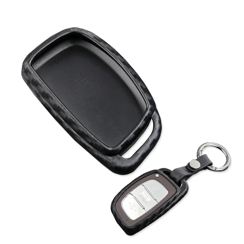1* смарт-ключ чехол из углеродного волокна черный для hyundai Tucson Elantra Sonata аксессуар