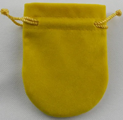 300 шт/партия) Индивидуальный заказ Печатный мешочек для подарков бархат - Цвет: Цвет: желтый