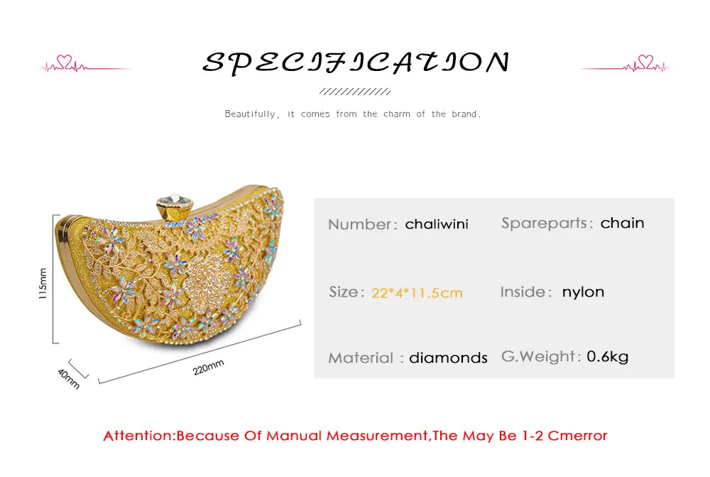 Свадебный Металл клатч с мешок Для женщин Кристалл Золото вечерняя сумочка; BS010 Свадебная вечеринка Сумки кошелек леди со стразами Стразы клатчи