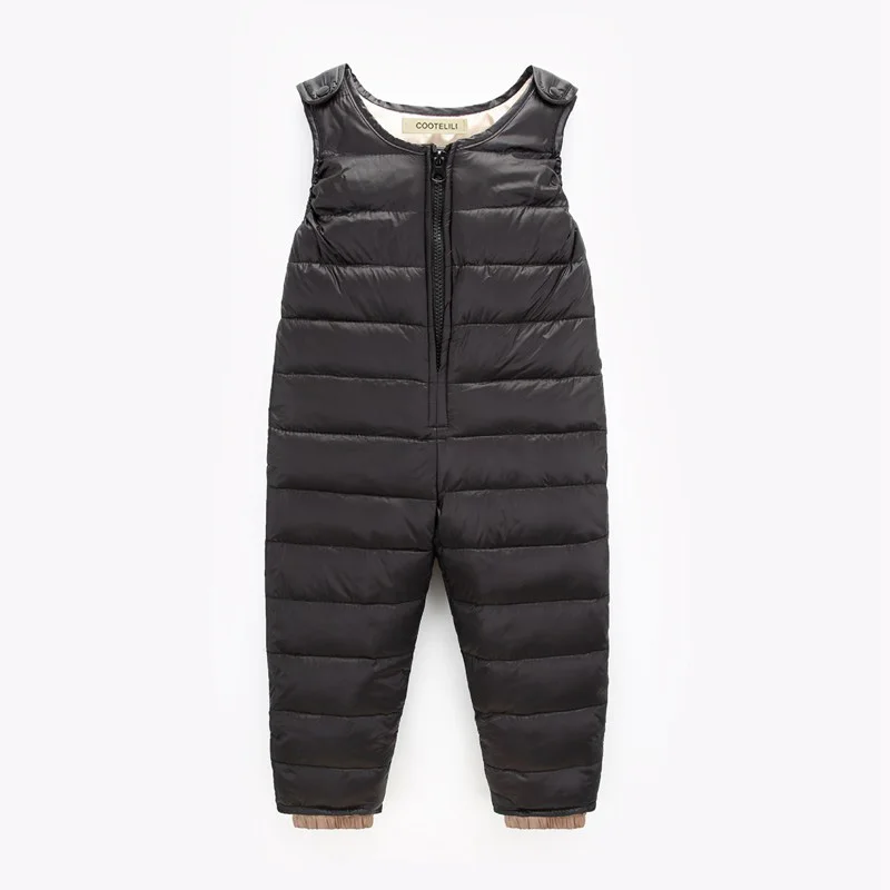 COOTELILI  65-105cm Winter Down Baby Boy Pants Overalls Baby Girls Clothes Thicken Warm  Long Trousers Kids Pants  (1)