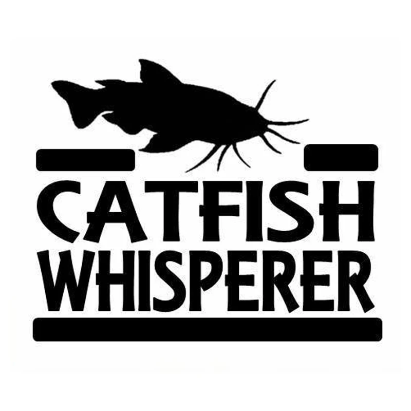 14.6cm*11.8cm Catfish Whisperer Car Sticker Decor Car Styling Vinyl