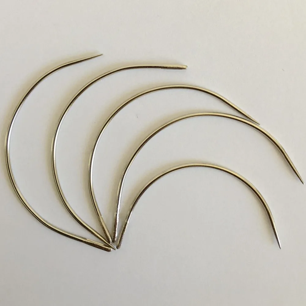 

25 Pcs/bag 7.5cm C Shape Curved Ventilating Needles Crochet braids Ventilating needle Hair Weaving Needle