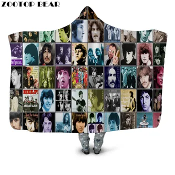 

Series Adults Hooded Blanket Lattice Clothes Fashion 3D Print Popular Hip hop Fleece Bedding Wearable Soft Office Portable Coat