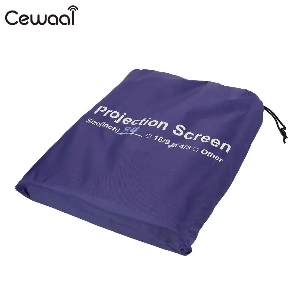 

Cewaal Projection Screen HD PVC 4:3 Courtyard Theater Durable Portable Projector Curtain