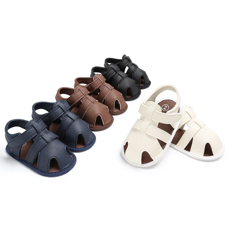 Soft Bottom Baby Boys Summer Shoes First Walkers Striped Footwear