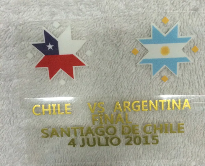 Chile Copa America Final Match Details Chile vs Argentina Copa America And Unicef patch CHile Conmebol Campeon Patch - Цвет: FINAL match details