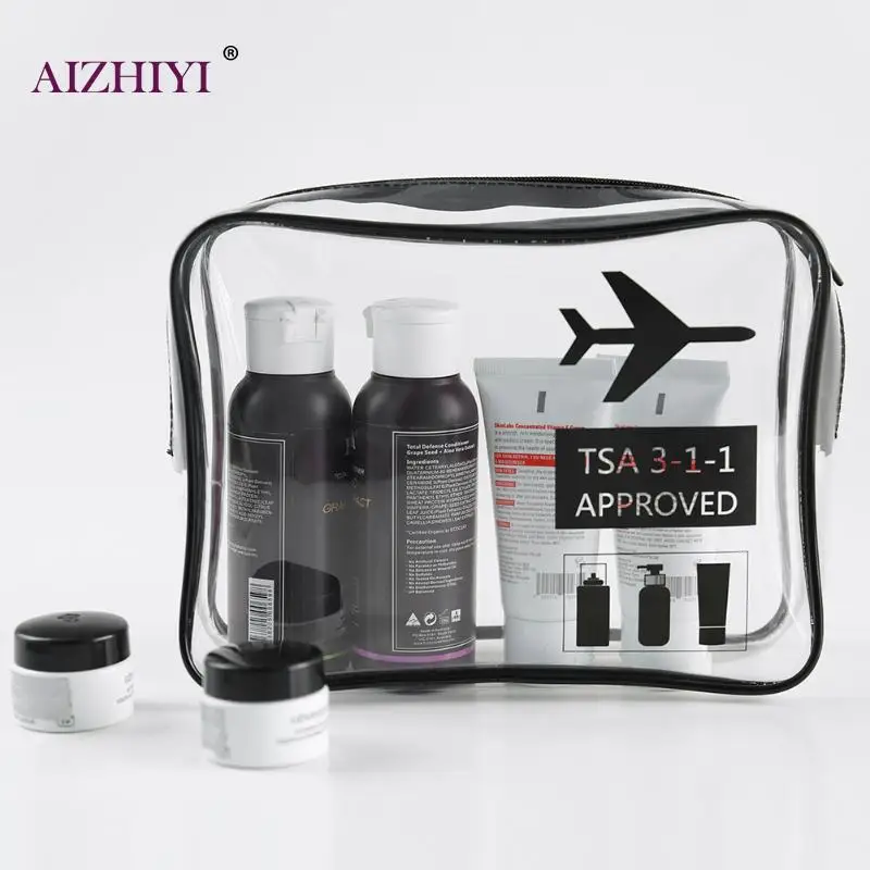 Fashion Unisex Travel Cosmetic Bag TPU Transparent Waterproof  Cosmetic Case Clear Makeup Lipstick Storage Organizer 