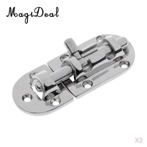 Heavy Duty 2x Canoe Kayak Boat Stainless Steel Slide Surface 3.7' Door Bolt Latch Hardware for Sailing Window Locking Door