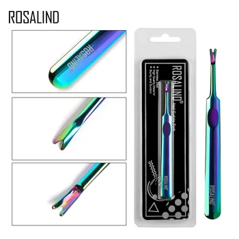 

ROSALIND Manicure Sticks Pedicure Tools Fashion Rainbow Nail Polish Fork Trimmer Cuticle 11 CM Dead Skin Nail Pusher Remover