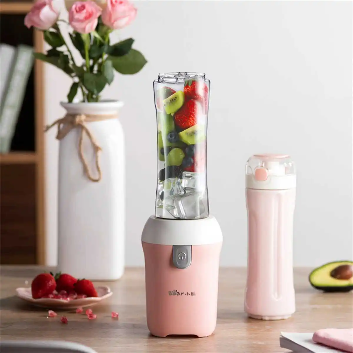 

400ml+600ml 220V Electric Juicer Bottle Fruit Mixer Machine Cup Automatic Juicers Set Kit Portable Food Processor Kitchen Tools