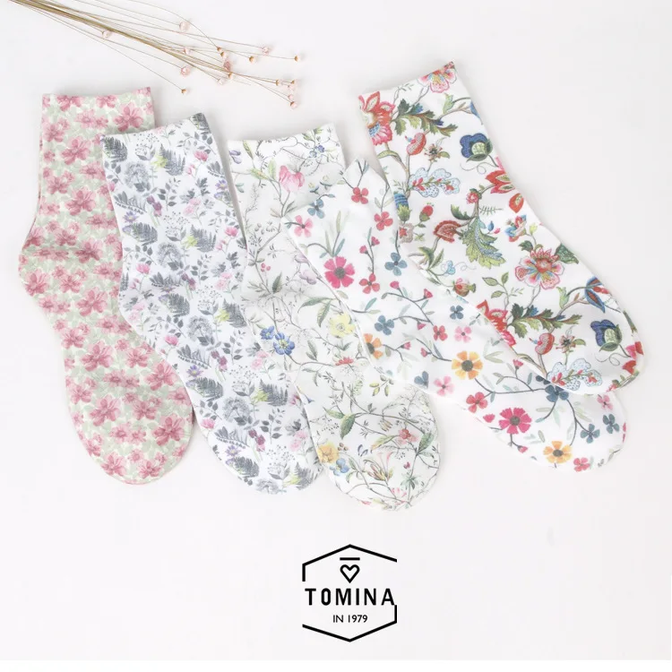 NOVIA NMW-006 весна осень/зима новые женские носки Высокое качество Ретро мода цветочный принт хлопок женские носки