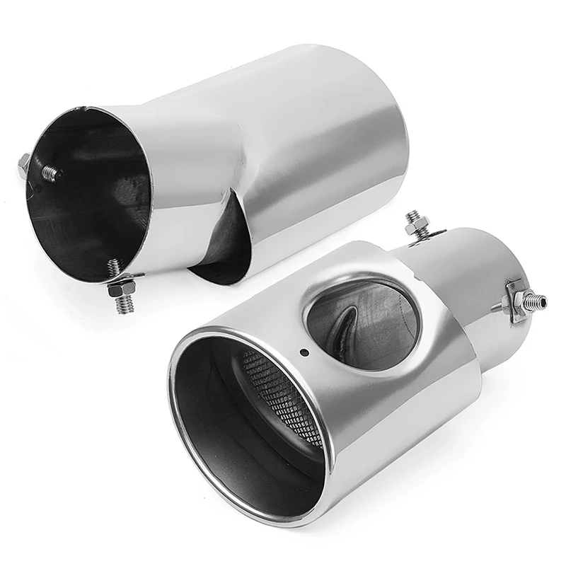 

1 Pair 2018 Stainless Steel Oval Tip Exhaust Muffler Tail Pipe Tip FOR Range Rover Sport Diesel Sliver