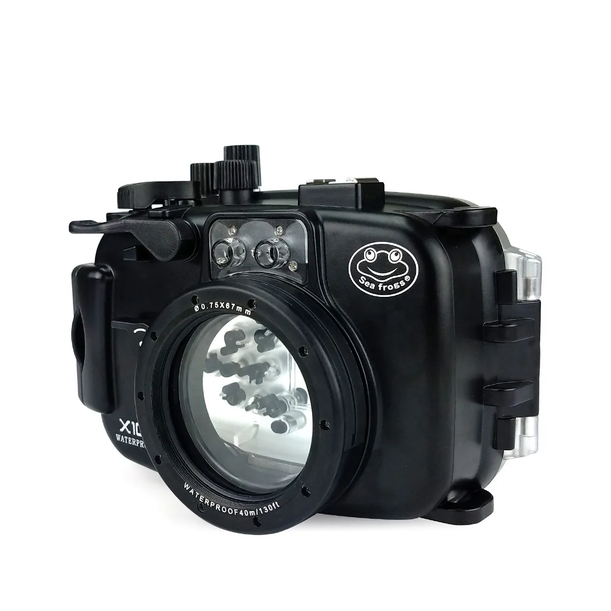 US $362.68 Seafrogs 40m130ft Underwater Camera Housing Case For Fujifilm X100F CameraMEIKON 67mm Fisheye Lens Round