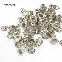 Œillets ronds en métal de 5mm, 100 pièces, trou intérieur, pour Scrapbooking, embellissement, vêtements