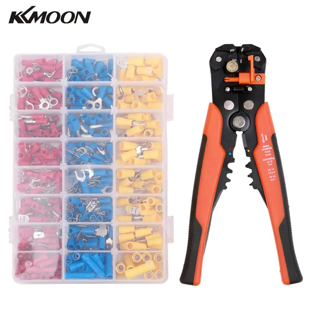 

multitul multitool Pliers Electrical Wire Cutter Terminal Kit with 5 in 1 Automatic Wire Stripper Crimper and 400pcs Connectors