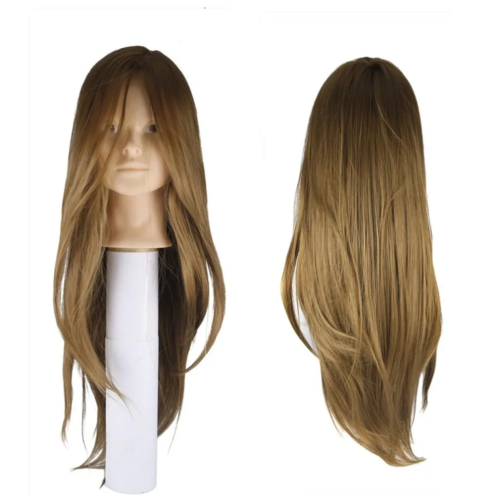 

26 inch Brown Training Mannequin Head Hairdressers Dummy Hairstyles Long Hair Dolls Heads Mannequin Head For Practice fashion