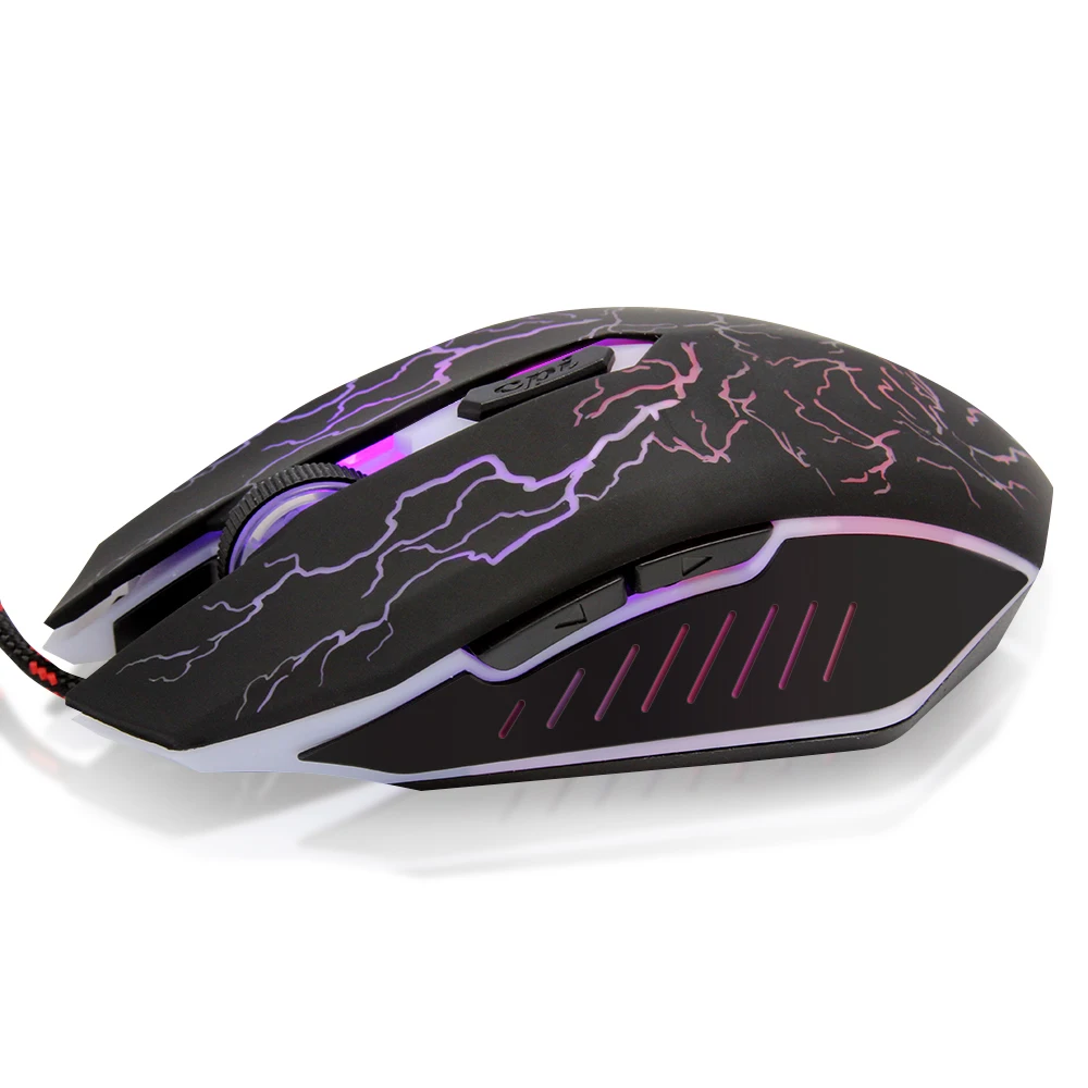 Проводная игровая мышь CHUYI Gamer 6D RGB с подсветкой компьютерная USB кабель 1600