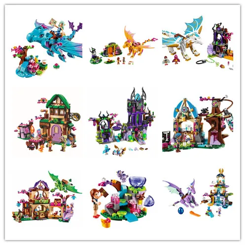 

New Dragon Fairy Elves fit elves fairy friends girls figures city Building block Bricks Toys for children girls diy gift kid