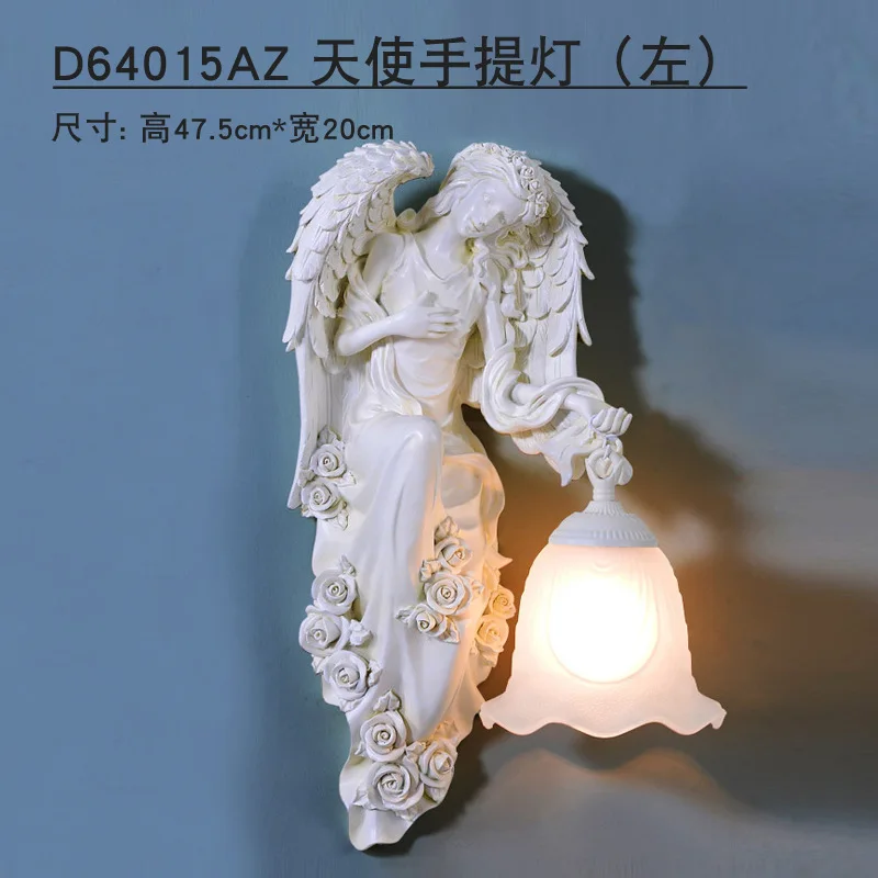 ; модная обувь в европейском Стиль настенный светильник Статуя Ангела настенный светильник для гостиной, настенный светильник для входа, прохода огни E27 110 V-220 V