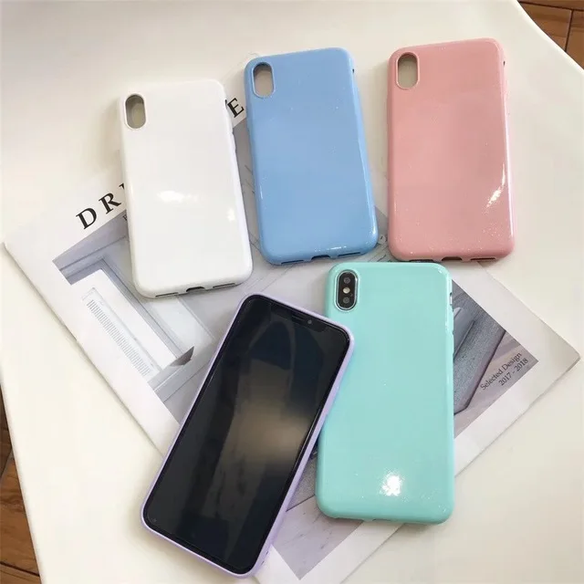 Silicone Glitter Powder TPU Soft Candy Color Cover Phone Cases For Samsung Galaxy S9 S8 Plus S7 S6 Edge Note 9 8 Back Protect