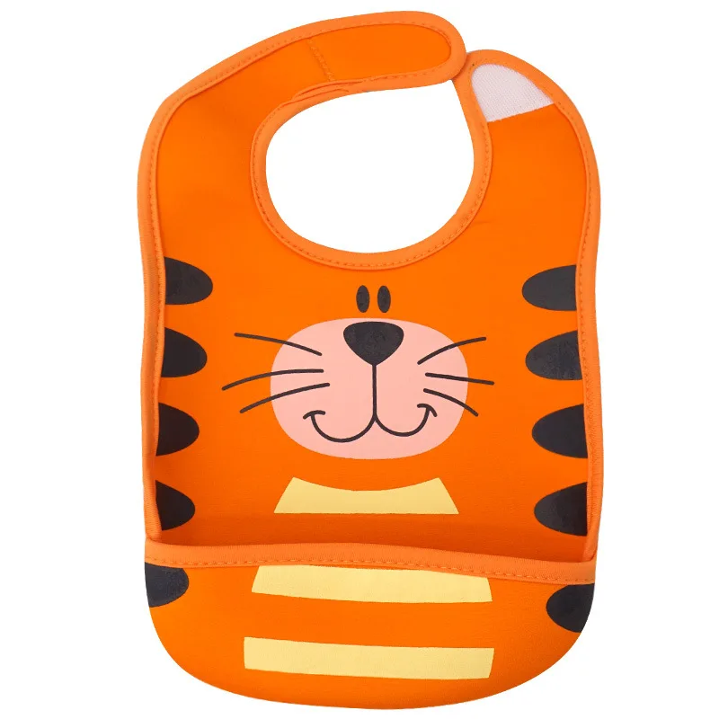 

Cartoon Prints Baby Silicone Feeding Bib Kids Bib Adjustable Waterproof Feeding Tools Boy Girl Bibs Apron for over 6 Month