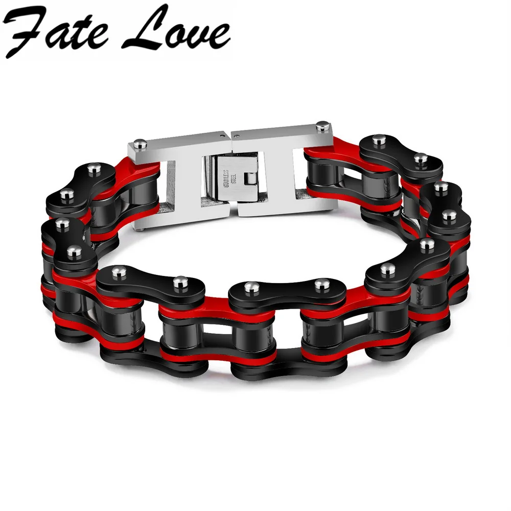 

Fate Love 2017 New Collection Cycling Chain Man'Bracelet Stainless Steel Matel Mixed Colors Popular Bracelet Cool Jewelry FL856