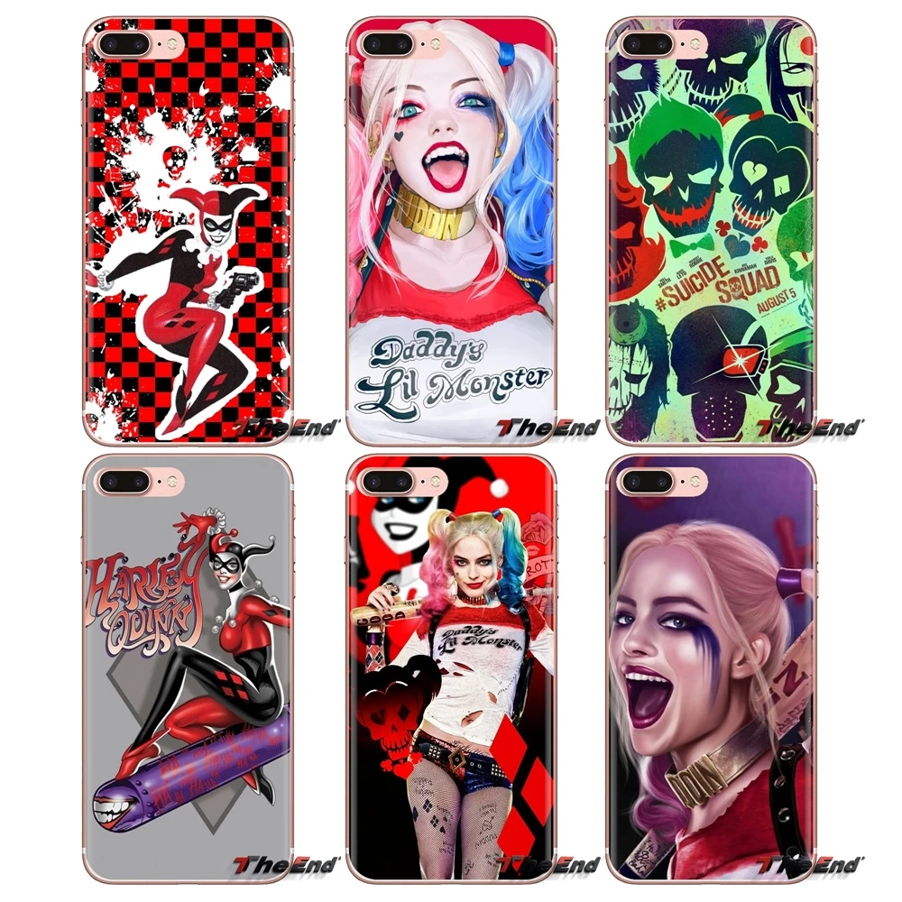 For LG Spirit Motorola Moto X4 E4 E5 G5 G5S G6 Z Z2 Z3 G2 G3 C Play Plus Mini Harley Quinn DC Comics TPU Transparent Shell Cases |