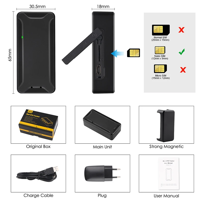 Concox Mini Gps Tracker Kinderen AT2 Wifi Agps Quick Realtime Track Gps  Locator Voice Monitor Localizador Gps 7 Dagen Standby|GPS Trackers| -  AliExpress