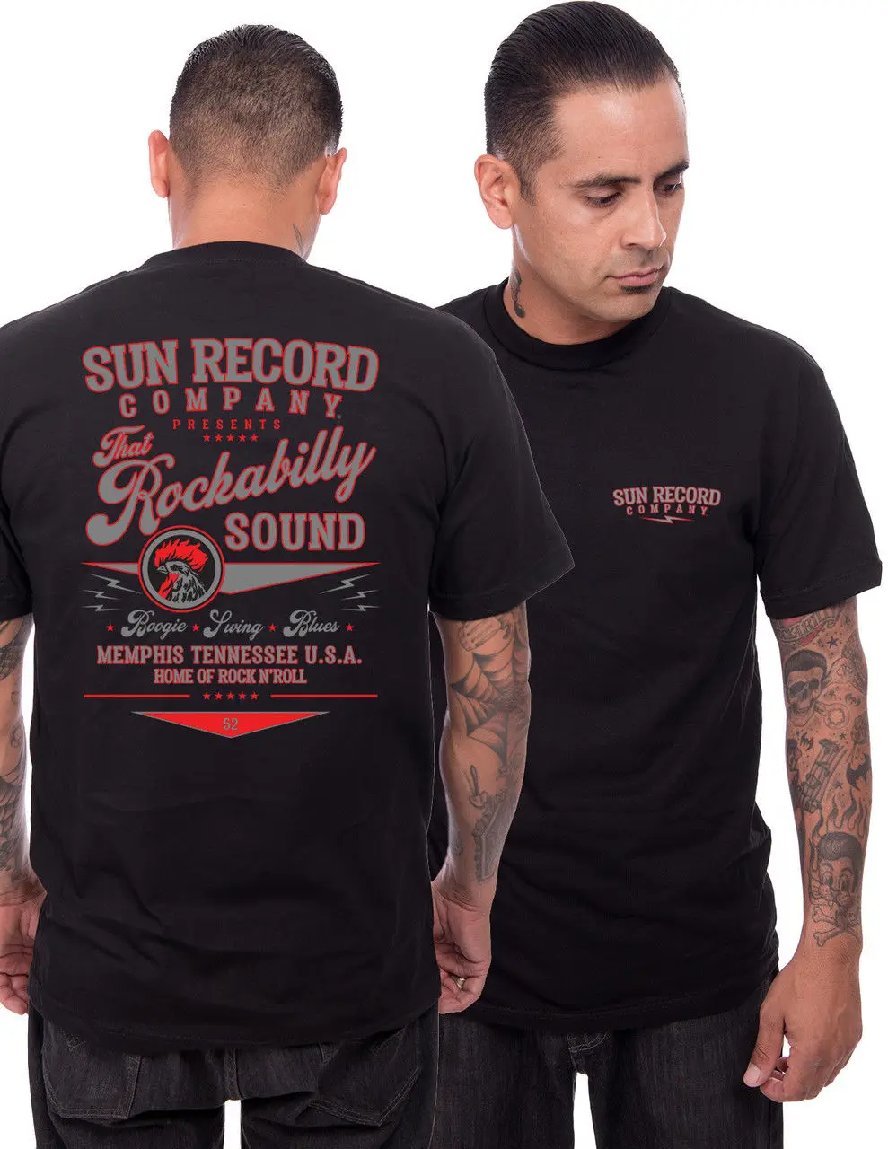 

2019 New Fashion Brand Print T-Shirt Male Brand Cock Records That Rockabilly Sound Fitness Tshirt