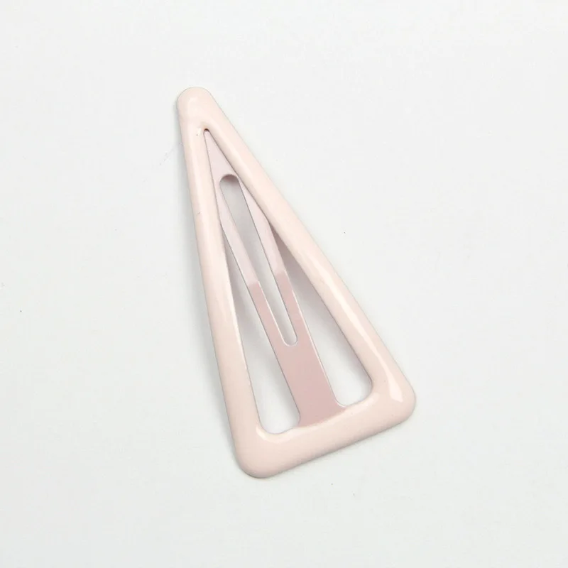 Корейские шпильки геометрической формы для девочек заколка блестящая однотонная треугольная заколка для волос яркие цвета BB заколки для волос аксессуары для женщин - Цвет: light pink