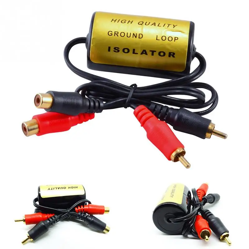 

RCA Audio Noise Filter Suppressor Ground Loop Isolator for Car and Home Stereo