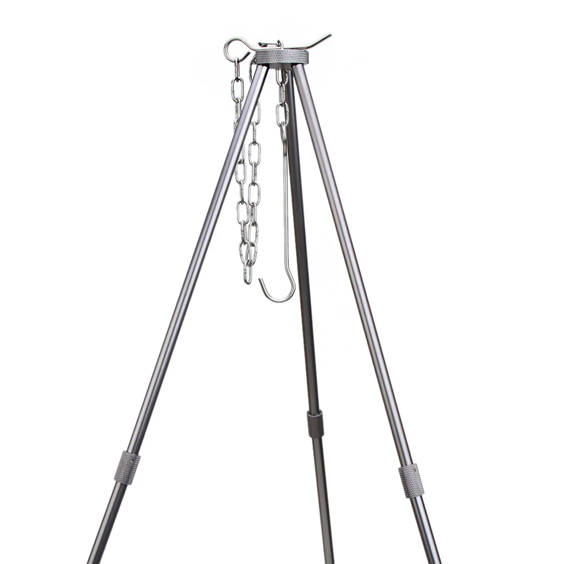 New Portable Outdoor Camping Picnic Cooking Tripod Hanging Pot Durable