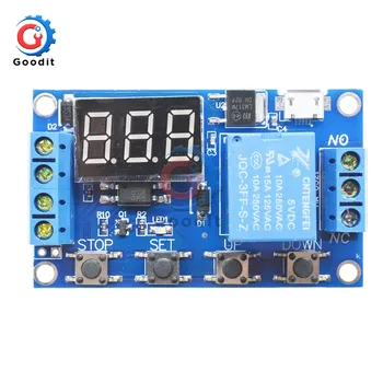 

DC 5V 12V 24V LED Digital Time Delay Relay Micro USB Automation Cycle Delay Timer Relay Control Off Switch Timing Delay WS16