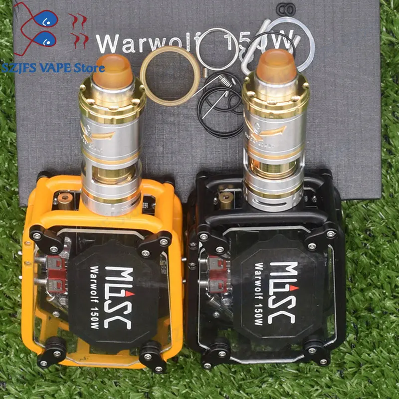 

Original arwolf kit with Vapor Giant v6 S 23mm RTA Instant large output 3500mAh battery 150w e-cigarette Laser vape box mod tank