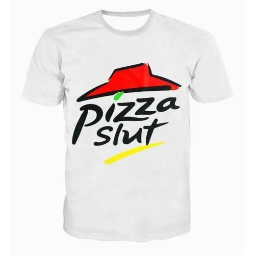 New-Women-Men-s-shirt-Pizza-Slut-tee-3D-Print-Casual-T-Shirt-QB1