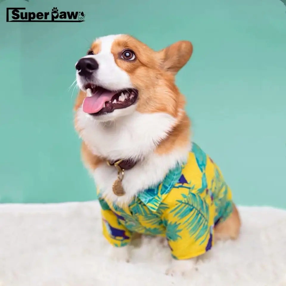 hawaiian corgi shirt