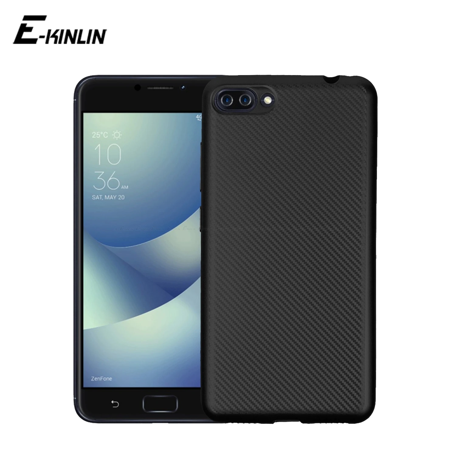 

Carbon Fiber Phone Protective Case For Asus ZenFone 4 Max Pro Plus ZE554KL ZC520KL ZS551KL ZC554KL Soft Silicone Back Cover