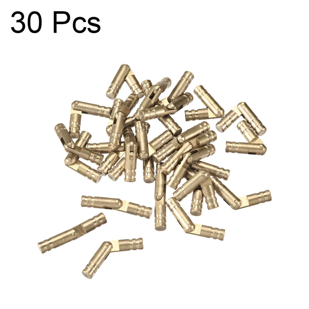

Uxcell High Quality 30sets Folding Support Hidden 24mm Long DIY Boxes, Cabinet Doors Concealed Cylinder Hinge Zinc Alloy