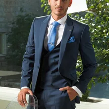 Мужской костюм, Новое поступление, высокое качество, официальная мода, Terno Masculino, с хвостом, 1 пуговица, с острым отворотом, 3 предмета(куртка+ штаны+ жилет+ галстук