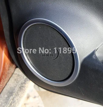 

For Nissan X-Trail Rogue 2014 2015 2016 ABS Pearl Chrome Interior Door Speaker Around Cover Trim