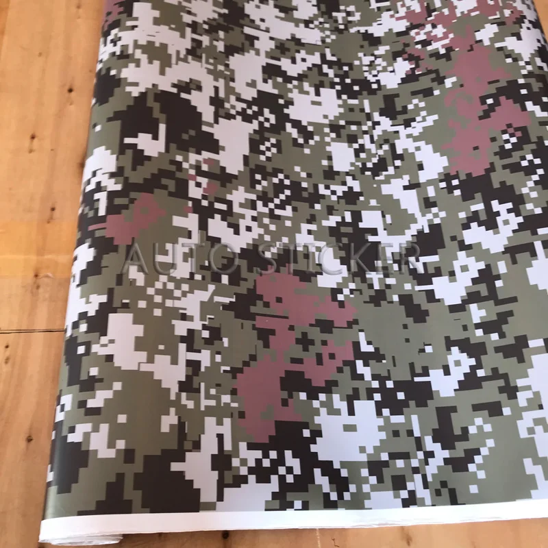 Army green digital car wraps 1
