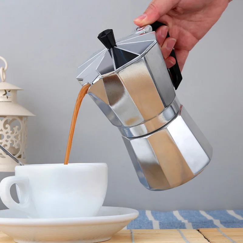 Алюминиевая кофеварка Moka Mocha с итальянским верхом Expresso Latte фильтром перколятор