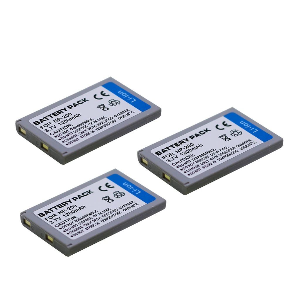 3Pcs 1200mAh NP-200 NP200 lithium batteries NP 200 Digital Camera Battery For KonicaMinolta DiMAGE Xg X Xi Xt X20 X21 | Электроника