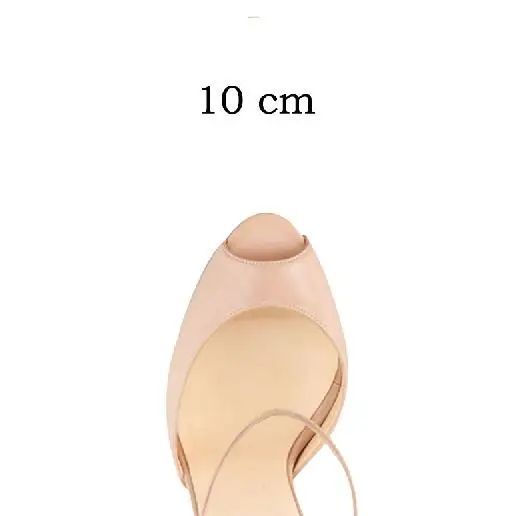 Carollabelly/ г.; милые женские туфли-лодочки на высоком каблуке с бабочкой; женские босоножки; пикантные Свадебные вечерние туфли с открытым носком; обувь больших размеров - Цвет: nude 10cm