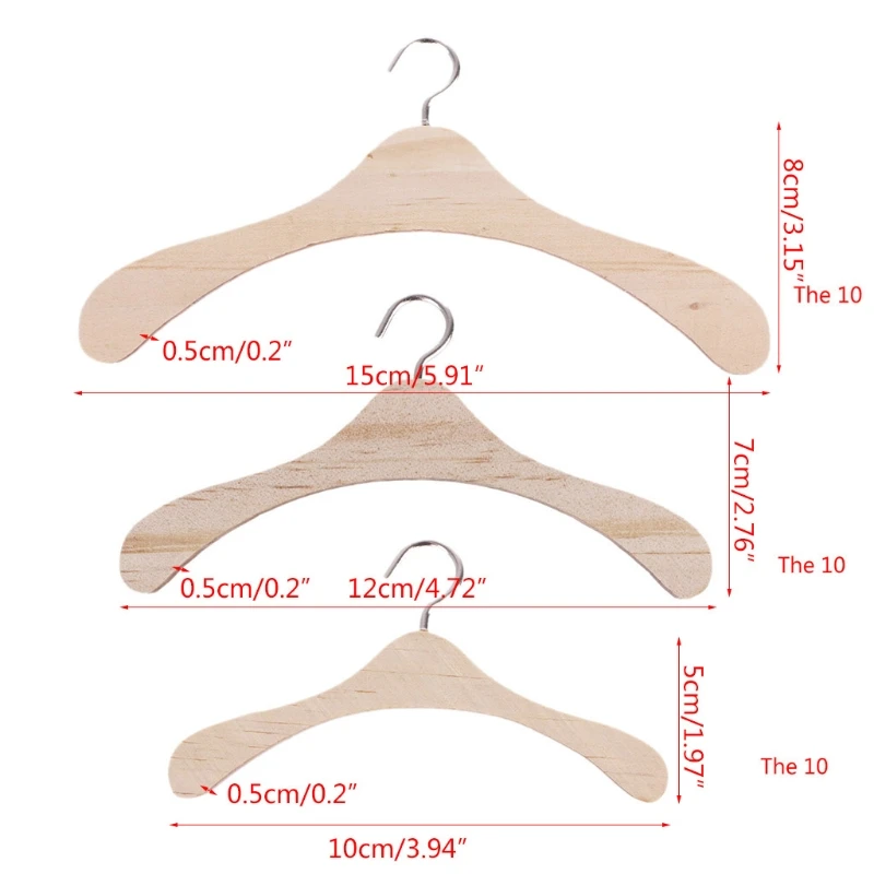 Новый 10 шт. деревянные вешалки для одежды для американской девушки куклы BJD Sd дом интимные аксессуары Dec17