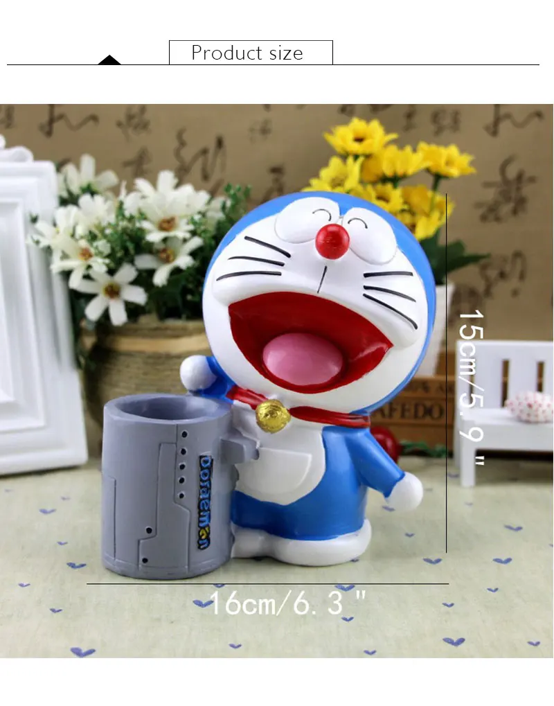 Desktop Doraemon денежный ящик Cofre Gato мультфильм Джингл кошки Копилка смолы монет банка Бытовая Декор Pen Holder фигурки